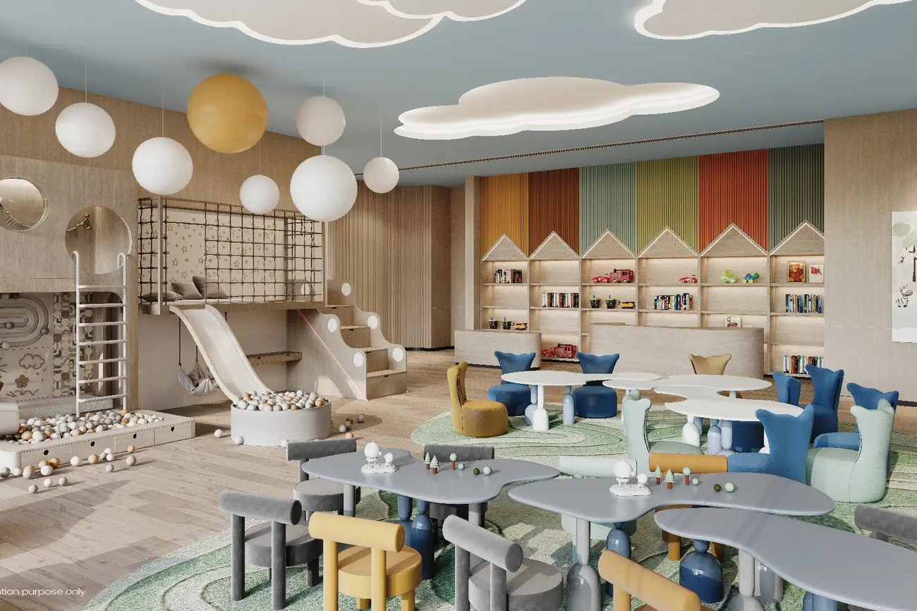The children's play zone at Godrej Trilogy